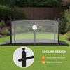image:imageVINGLI Garden Bridge Classic Wooden Bridge with Safety Rails Decorative Arched Footbridge White 5 ftBlack