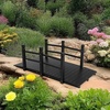 image:imageVINGLI Garden Bridge Classic Wooden Bridge with Safety Rails Decorative Arched Footbridge White 5 ftBlack