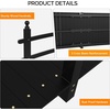 image:imageVINGLI Garden Bridge Classic Wooden Bridge with Safety Rails Decorative Arched Footbridge White 5 ftBlack