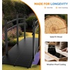 image:imageVINGLI Garden Bridge Classic Wooden Bridge with Safety Rails Decorative Arched Footbridge White 5 ftBlack