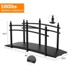 image:imageVINGLI Garden Bridge Classic Wooden Bridge with Safety Rails Decorative Arched Footbridge White 5 ftBlack