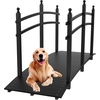 image:imageVINGLI Garden Bridge Classic Wooden Bridge with Safety Rails Decorative Arched Footbridge White 5 ftBlack