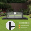 image:imageVINGLI Garden Bridge Classic Wooden Bridge with Safety Rails Decorative Arched Footbridge White 5 ftBlack