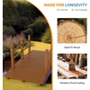 image:imageVINGLI Garden Bridge Classic Wooden Bridge with Safety Rails Decorative Arched Footbridge White 5 ftBrown