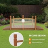 image:imageVINGLI Garden Bridge Classic Wooden Bridge with Safety Rails Decorative Arched Footbridge White 5 ftBrown