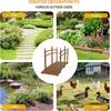 image:imageVINGLI Garden Bridge Classic Wooden Bridge with Safety Rails Decorative Arched Footbridge White 5 ftBrown
