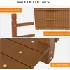 image:imageVINGLI Garden Bridge Classic Wooden Bridge with Safety Rails Decorative Arched Footbridge White 5 ftBrown