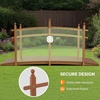 image:imageVINGLI Garden Bridge Classic Wooden Bridge with Safety Rails Decorative Arched Footbridge White 5 ftBrown