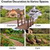 image:imageVINGLI Garden Bridge Classic Wooden Bridge with Safety Rails Decorative Arched Footbridge White 5 ftCarbonized Wood