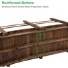 image:imageVINGLI Garden Bridge Classic Wooden Bridge with Safety Rails Decorative Arched Footbridge White 5 ftCarbonized Wood