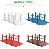 image:imageVINGLI Garden Bridge Classic Wooden Bridge with Safety Rails Decorative Arched Footbridge White 5 ftNatural Wood