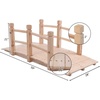 image:imageVINGLI Garden Bridge Classic Wooden Bridge with Safety Rails Decorative Arched Footbridge White 5 ftNatural Wood