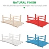 image:imageVINGLI Garden Bridge Classic Wooden Bridge with Safety Rails Decorative Arched Footbridge White 5 ftNatural Wood