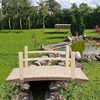 image:imageVINGLI Garden Bridge Classic Wooden Bridge with Safety Rails Decorative Arched Footbridge White 5 ftNatural Wood