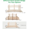 image:imageVINGLI Garden Bridge Classic Wooden Bridge with Safety Rails Decorative Arched Footbridge White 5 ftNatural Wood