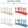 image:imageVINGLI Garden Bridge Classic Wooden Bridge with Safety Rails Decorative Arched Footbridge White 5 ftNatural Wood