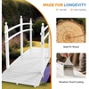 image:imageVINGLI Garden Bridge Classic Wooden Bridge with Safety Rails Decorative Arched Footbridge White 5 ftWhite