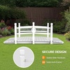 image:imageVINGLI Garden Bridge Classic Wooden Bridge with Safety Rails Decorative Arched Footbridge White 5 ftWhite