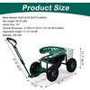 image:imageVINGLI Garden Cart Garden Seat with 360Swivel Chair Storage Tool Tray amp Steering Handle Garden Stool with Wheels for Gardening Patio Yard and Outdoor Work Green