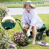 image:imageVINGLI Garden Cart Garden Seat with 360Swivel Chair Storage Tool Tray amp Steering Handle Garden Stool with Wheels for Gardening Patio Yard and Outdoor Work Green