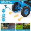 image:imageVINGLI Garden Cart with Rolling Seat Wheels Steering Handle amp Utility Tool Tray Planting Wagon Scooter Gardening Tool for Senior for Patio Backyard Lawn amp Outdoor BlueBlue