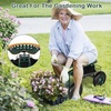 image:imageVINGLI Garden Cart with Rolling Seat Wheels Steering Handle amp Utility Tool Tray Planting Wagon Scooter Gardening Tool for Senior for Patio Backyard Lawn amp Outdoor BlueDark Green