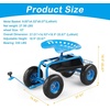 image:imageVINGLI Garden Cart with Rolling Seat Wheels Steering Handle amp Utility Tool Tray Planting Wagon Scooter Gardening Tool for Senior for Patio Backyard Lawn amp Outdoor BlueBlue