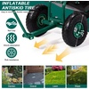 image:imageVINGLI Garden Cart with Rolling Seat Wheels Steering Handle amp Utility Tool Tray Planting Wagon Scooter Gardening Tool for Senior for Patio Backyard Lawn amp Outdoor BlueGreen