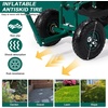 image:imageVINGLI Garden Cart with Soft Rolling Seat Wheels Adjustable Steering Handle amp Utility Tool Tray Planting Wagon Scooter Gardening Tool for Senior for Patio Backyard Lawn amp Outdoor GreenGreen