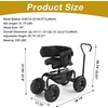 image:imageVINGLI Garden Cart with Soft Rolling Seat Wheels Adjustable Steering Handle amp Utility Tool Tray Planting Wagon Scooter Gardening Tool for Senior for Patio Backyard Lawn amp Outdoor GreenBlack