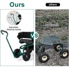 image:imageVINGLI Garden Cart with Soft Rolling Seat Wheels Adjustable Steering Handle amp Utility Tool Tray Planting Wagon Scooter Gardening Tool for Senior for Patio Backyard Lawn amp Outdoor GreenGreen