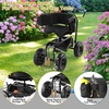 image:imageVINGLI Garden Cart with Soft Rolling Seat Wheels Adjustable Steering Handle amp Utility Tool Tray Planting Wagon Scooter Gardening Tool for Senior for Patio Backyard Lawn amp Outdoor GreenBlack