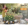 image:imageVINGLI Garden Carts and Wagons with 180 Rotating Handle and Detachable Iron Mesh 440 LBS 880 LBS Heavy Duty Utility Carts Dump Cart for Garden Lawn amp Landscaping Green 880 lbsGreen