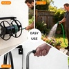 image:imageVINGLI Garden Hose Reel Wall Mount Water Hose Reel for Garden Outside with Heavy Duty Space Saving Rolling Design Metal 175FT Capacity for 34 Hose for Outdoor Use BlackBlack