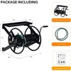 image:imageVINGLI Garden Hose Reel Wall Mount Water Hose Reel for Garden Outside with Heavy Duty Space Saving Rolling Design Metal 175FT Capacity for 34 Hose for Outdoor Use BlackBlack