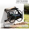 image:imageVINGLI Garden Hose Reel Wall Mount Water Hose Reel for Garden Outside with Heavy Duty Space Saving Rolling Design Metal 175FT Capacity for 34 Hose for Outdoor Use BlackBlack