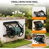 image:imageVINGLI Garden Hose Reel Wall Mount Water Hose Reel for Garden Outside with Heavy Duty Space Saving Rolling Design Metal 175FT Capacity for 34 Hose for Outdoor Use BlackBlack