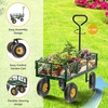 image:imageVINGLI Heavy Duty 800 LBS Mesh Steel Garden Cart Detachable Utility Wheelbarrow Yard and Garden Wagon Cart with Removable Sides and 10 Inch Wheels GreenGreen  Garden Cart