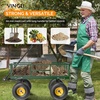 image:imageVINGLI Heavy Duty 800 LBS Mesh Steel Garden Cart Detachable Utility Wheelbarrow Yard and Garden Wagon Cart with Removable Sides and 10 Inch Wheels GreenGreen  Garden Cart