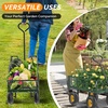 image:imageVINGLI Heavy Duty 800 LBS Mesh Steel Garden Cart Detachable Utility Wheelbarrow Yard and Garden Wagon Cart with Removable Sides and 10 Inch Wheels GreenGreen  Garden Cart