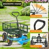 image:imageVINGLI Heavy Duty 800 LBS Mesh Steel Garden Cart Detachable Utility Wheelbarrow Yard and Garden Wagon Cart with Removable Sides and 10 Inch Wheels GreenGreen  Garden Cart