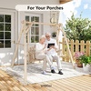 image:imageVINGLI Heavy Duty 880 LBS Wooden Patio Porch Swing with AFrame Stand Hanging Swing Bench Chair with Frame for Outside Yard Garden NaturalNatural