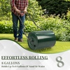 image:imageVINGLI Lawn Roller 13 Gallons Water or Sand Filled Durable Heavy Duty Steel with Drain Plug and UShaped Handle Manual Tool for Greening up Lawns for Yard Garden Maintenance Green 24inch16inch