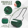 image:imageVINGLI Lawn Roller 13 Gallons Water or Sand Filled Durable Heavy Duty Steel with Drain Plug and UShaped Handle Manual Tool for Greening up Lawns for Yard Garden Maintenance Green 24inch16inch