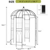 image:imageVINGLI Metal Garden Arbor Birdcage Shape Outdoor Frame Trellis for Climbing Plants Garden Arch Pergola for Patio Backyard Wedding Ceremony