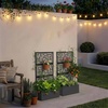 image:imageVINGLI Metal Raised Garden Bed with Trellis Outdoor Planter Box for Climbing Vegetables Fruits and Flowers Privacy Screen for Backyard Patio Balcony Traditional