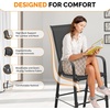 image:imageVINGLI Outdoor Bar Chairs Set of 8  Stackable Outdoor Bar Stools with Sturdy Sling High Back and Armrests for Lawn Courtyard Garden Bar YellowBlack