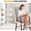 image:imageVINGLI Outdoor Bar Chairs Set of 8  Stackable Outdoor Bar Stools with Sturdy Sling High Back and Armrests for Lawn Courtyard Garden Bar YellowSilver Gray