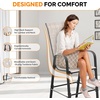 image:imageVINGLI Outdoor Bar Chairs Set of 8  Stackable Outdoor Bar Stools with Sturdy Sling High Back and Armrests for Lawn Courtyard Garden Bar YellowYellow