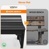 image:imageVINGLI Outdoor Bench Garden Bench HDPE Porch Bench AllWeather Patio Bench Poly Lumber Oversized Park Bench 800 lbs Weight Capacity BlackBlack